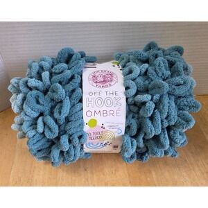 Lion Brand Yarn Off the Hook Ombre Northern Lights Blue Polyester NEW